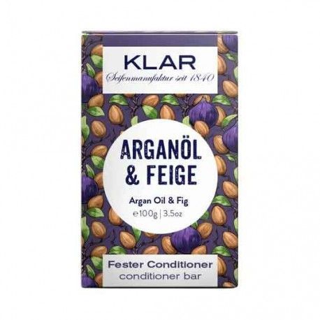 Acondionador sólido Aceite de Argán e Higo, Klar Seifen. 100gr