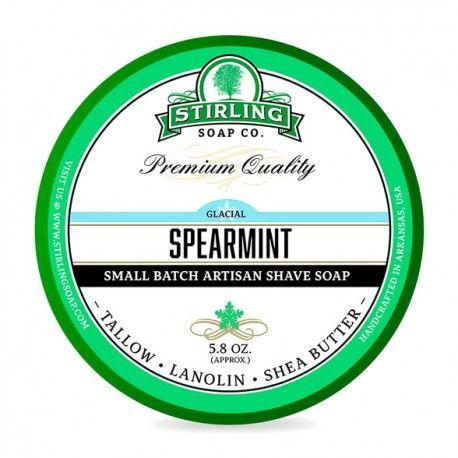 Jabón de Afeitar Stirling "Glacial Spearmint", 170 ml.