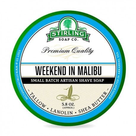 Jabón de Afeitar Stirling "Weekend in Malibu", 170 ml.