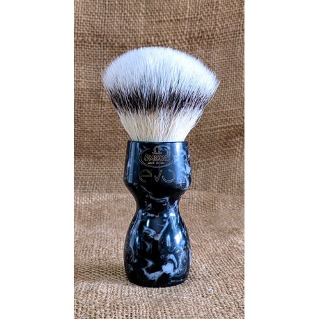 EVO Omega sinthetic fiber shaving brush "SPECIAL TITANIO"